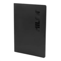 Sąsiuvinis MILAN SHADOW BLACK A4 48l. langeliais klijuotas juodos sp. viršeliai, įp.24 vnt.