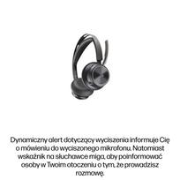 HP Poly Voyager Focus 2 Microsoft Teams Certified USB-C-C Headset +USB-C/A Adapter +Charging Stand