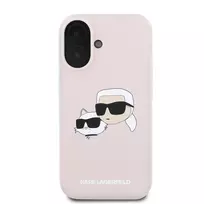 Karl Lagerfeld Liquid Silicone Double-Head MagSafe Case for iPhone 16, Pink