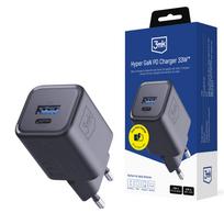 3mk Hyper Charger PD 33W GaN QC4+ PPS AFC FCP SCP 1A1C sieninis įkroviklis - juodas