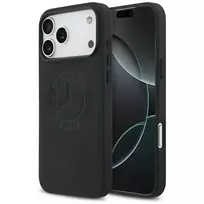 Mercedes Vintage Leather Logo Case for iPhone 17 Pro Max, Black