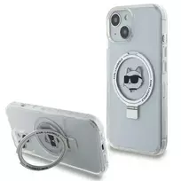 Karl Lagerfeld KLHMP15MHMRSCHH iPhone 15 Plus | 14 Plus 6.7" white | hard case with Ring Stand, Choupette Head, MagSafe