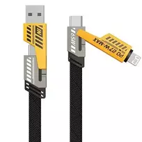 AWEI CL-226 3-in-1 data transfer and charging cable | USB-A to USB-C, Lightning | 65W | black