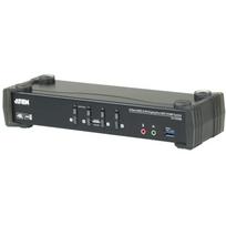 Aten 4-Port USB 3.0 4K DP MST KVM jungiklis CS1924M, 4096 x 2160, 4x USB Type B, 2x USB Type A, 4x Audio 3,5mm, 4x DisplayPort