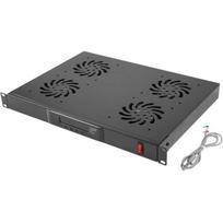 Lanberg Vėdinimo panelė LCD 1U AK-1503-B, 230V, 4 ventiliatoriai, termostatas, juoda