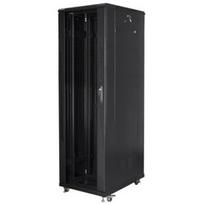 Lanberg Laisvai stovintis Rack 19 42U 800x800mm juodas FF01-8842-12B, 800kg, 4 ventiliatoriai, IP20, stiklinės durys