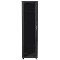 Lanberg Laisvai stovintis stovas FF01-8047-12B, 800mm, 1000mm, 47U, 800kg, IP20, Stiklinės durys, 4 ventiliatoriai