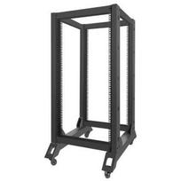 Lanberg Open Rack spinta OR01-6822-B, 22U, 600kg, 600x800mm, juoda, 23kg, su ratais, nuimamas rėmas
