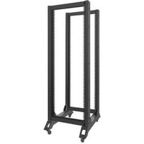 Lanberg Open Rack 32U OR01-6832-B, 600x800mm, 28kg, 167.4cm, 80cm, 32 lentynos, 600kg apkrova, su ratais