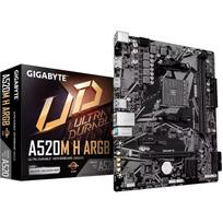 Gigabyte Motininė A520M H ARGB, DDR4 3200MHz, 2x DDR4 lizdai, 4x SATA 3, 1x HDMI, 1G LAN, 1x M.2, 1x DisplayPort