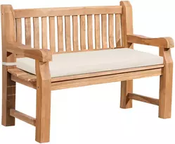 Tiko medžio suoliukas Daxon su sėdimąja pagalvėle, 120 cm