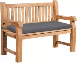 Tiko medžio suoliukas Daxon su sėdimąja pagalvėle, 120 cm