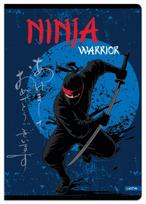 Sąsiuvinis LASTVA Ninja Warrior, A5+, 80 g/m2, 12 l., linijomis, įv. rūšių