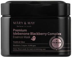Veido kaukių rinkinys Mary & May Premium Idebenon Blackberry Complex, 20 vnt.