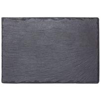 Stačiakampio formos skalūno akmens serviravimo padėklas 30x20 cm juodas Orion