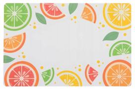 PVC stalo padėkliukas 28x43 cm, citrusinių vaisių raštas, lengvai valomas, 28x43 cm