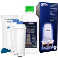 "Delonghi" espreso kavos aparato kalkių šalinimo priemonė + 2x Wessper "Delonghi" espreso kavos aparato filtras.
