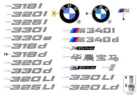 BMW G20 emblema originali 51148132375