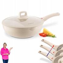 Gili marmurinė Konighoffer WOK keptuvė su dangčiu, 30 cm, tinka indukcijai ir dujoms