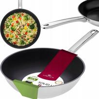 Gerlach nerūdijančio plieno gilus wok keptuvė 28 cm