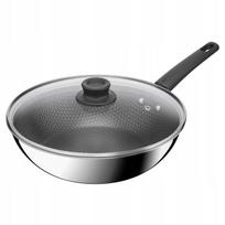 Wok keptuvė su dangčiu TEFAL Power E3411655, 28 cm, nelimpanti, tinka indukcijai