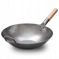 Wok keptuvė 35 cm, plieninė, tinkama dujinėms ir indukcinėms viryklėms