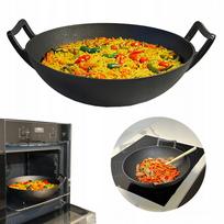 Ketaus wok keptuvė 36 cm, tinka indukcinei viryklei ir židiniui