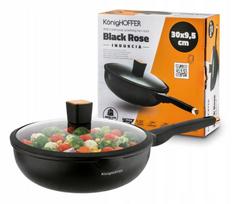 Keptuvė wok su dangčiu Konighoffer Black Rose, 30 cm