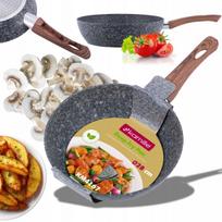 Gili granitinė keptuvė wok KAMILLE, 28 cm, nelipni, tinka indukcijai ir dujinei viryklei