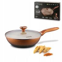 Gili keptuvė WOK su dangčiu, nelipni, 28 cm, tinka indukcijai