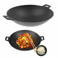 Ketaus wok keptuvė, 31 cm, indukcijai ir dujoms