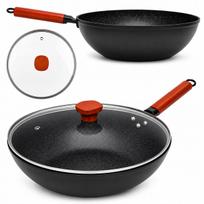 Gili 33 cm keptuvė wok su dangčiu, indukcinė, nelimpanti