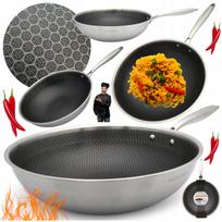 Wok keptuvė MASTERPAN Honeycomb, 30 cm, 3,7 l
