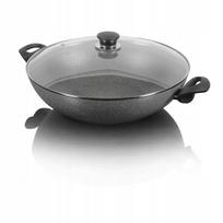 Wok keptuvė su dangčiu Ballarini Ferrara, 36 cm, GRANITIUM, Stay-Cool rankenos