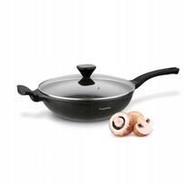 Wok keptuvė Konighoffer, 30 cm, marmurinė, su stikliniu dangčiu, tinka indukcinei ir dujinei viryklei