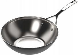 Wok keptuvė DEMEYERE BLACK 5, 30 cm, 5 sluoksnių plienas, atspari iki 350°C