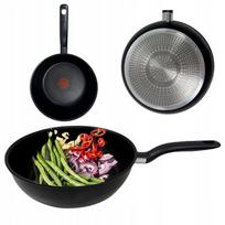 Wok keptuvė TEFAL, 26 cm, indukcinėms viryklėms, dviguba titano nelimpanti danga