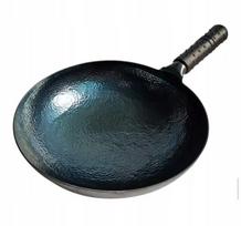 Rankų darbo kiniška wok keptuvė, 30 cm, AAA kokybė