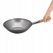 Plieninis wok keptuvas su medine rankena, 33 cm, Vogue