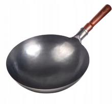 Wok keptuvė 30 cm, aukštos anglingumo plieno, tinka dujinėms viryklėms