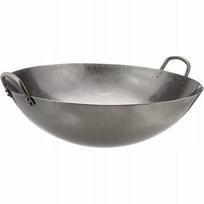 50 cm rankų darbo anglinio plieno wok keptuvė stovyklavietėms ir renginiams