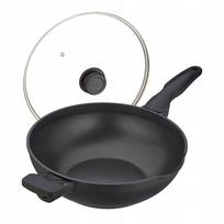 Wok keptuvė 30 cm Relaxdays Black Rose, indukcinė, gili, nelimpančia danga