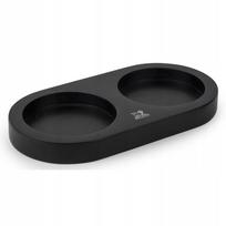 Bambukinė Peugeot druskos ir pipirų malūnėlių laikyklė, juoda, 17 cm