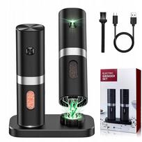 Elektrinis druskos ir pipirų malūnėlių rinkinys, įkraunamas USB-C