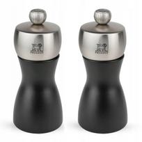 Pipirų ir druskos malūnėlių rinkinys PEUGEOT FIDJI, 12 cm, juodi
