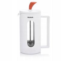 Kavinukas French Press 800 ml, baltas/oranžinis, KNOBB DUKA