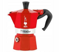 Kavinukas Bialetti Moka Express 6 puodelių, 300 ml, raudonas + 2 puodeliai