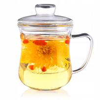 Stiklinė arbatos puodelis su sieteliu CnGlass, 300 ml