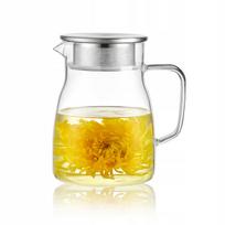 Stiklinis arbatinukas su nerūdijančio plieno sieteliu, 800 ml, CnGlass