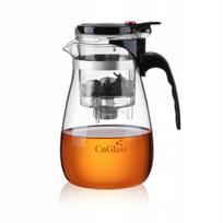 Stiklinis arbatos ir žolelių arbatinukas su sieteliu CnGlass 900 ml